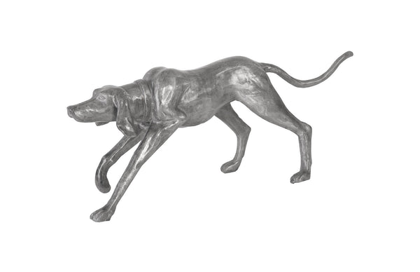 Phillips Collection Home Phillips Collection Walking Dog Sculpture, Black/Silver, Aluminum