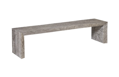 Phillips Collection Home Oversized LTL - Rate to be Quoted Phillips Collection Waterfall Bench, Gray Stone