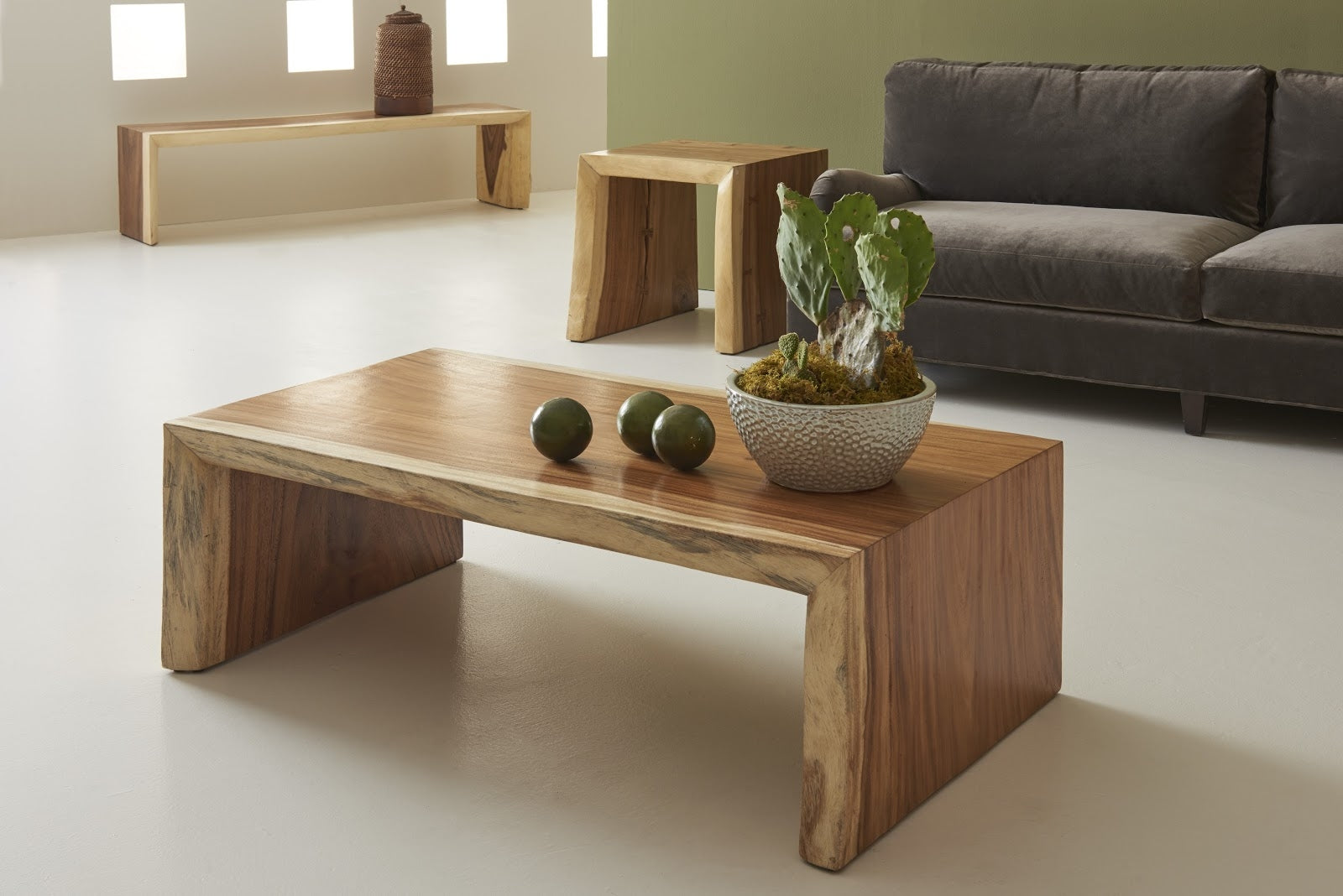 Phillips Collection Home Oversized LTL - Rate to be Quoted Phillips Collection Waterfall Bench, Natural