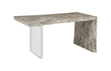 Phillips Collection Home Oversized LTL - Rate to be Quoted Phillips Collection Waterfall Desk, Gray Stone, Acrylic Leg