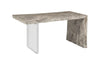 Phillips Collection Home Oversized LTL - Rate to be Quoted Phillips Collection Waterfall Desk, Gray Stone, Acrylic Leg