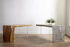 Phillips Collection Home Oversized LTL - Rate to be Quoted Phillips Collection Waterfall Desk, Gray Stone, Acrylic Leg