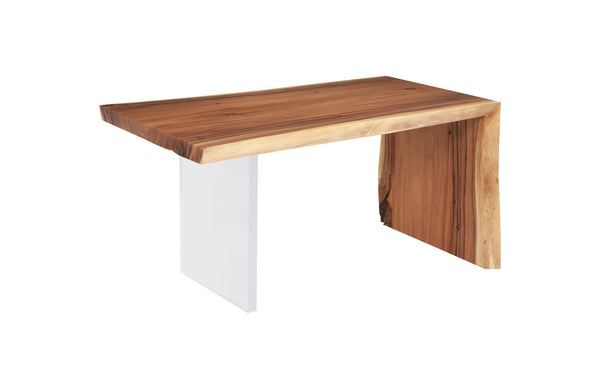 Phillips Collection Home Oversized LTL - Rate to be Quoted Phillips Collection Waterfall Desk, Natural, Acrylic Leg