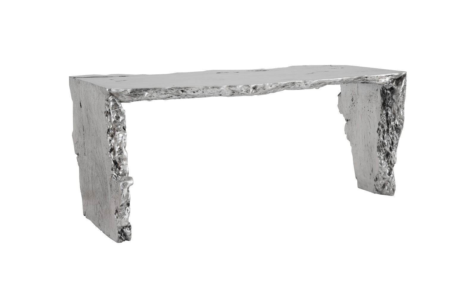 Phillips Collection Home Oversized LTL - Rate to be Quoted Phillips Collection Waterfall Desk, Silver Leaf