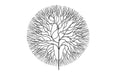 Phillips Collection Home Phillips Collection Wire Tree Wall Art, Large, Circle, Metal, Black