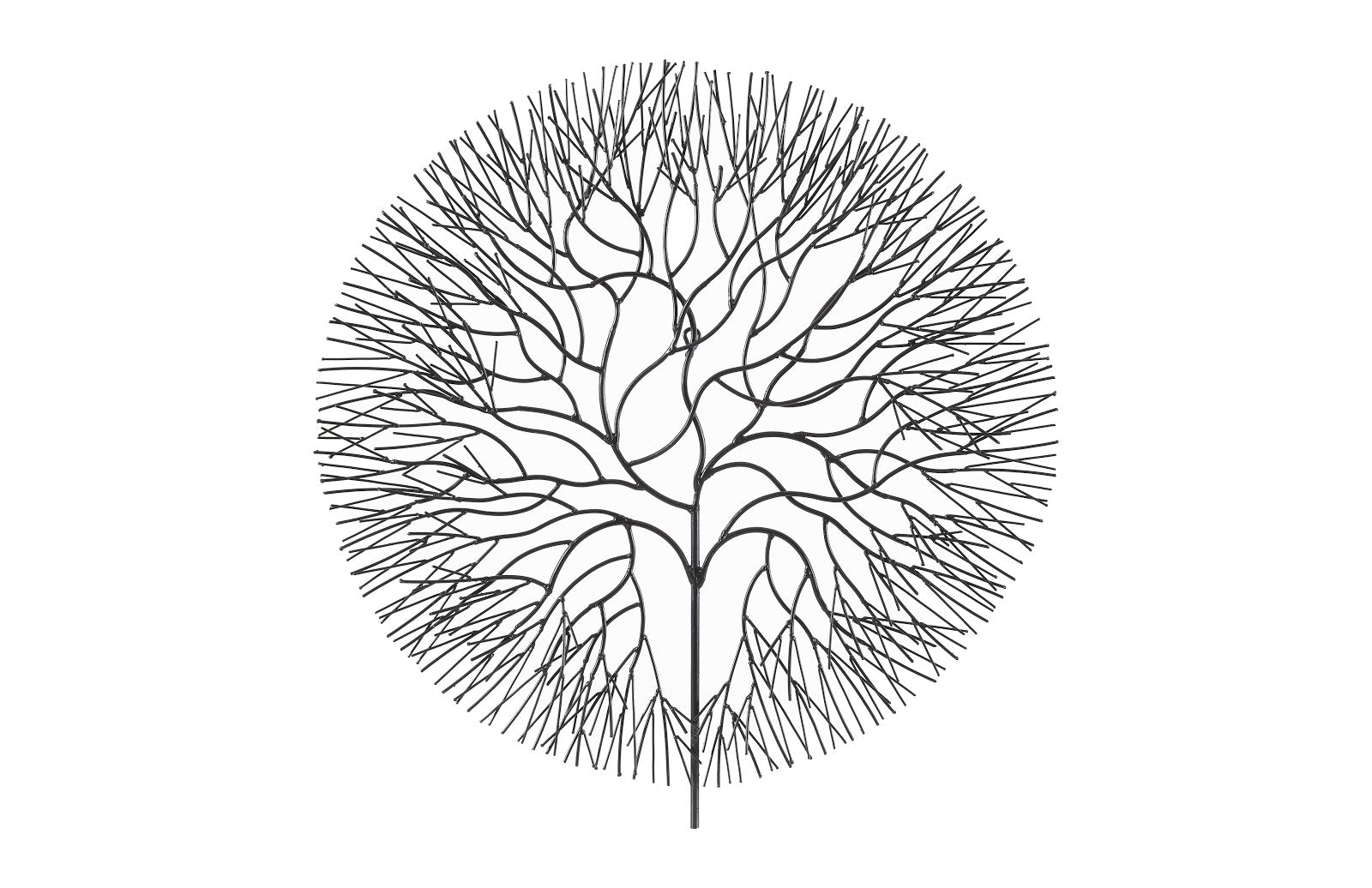 Phillips Collection Home Phillips Collection Wire Tree Wall Art, Large, Circle, Metal, Black