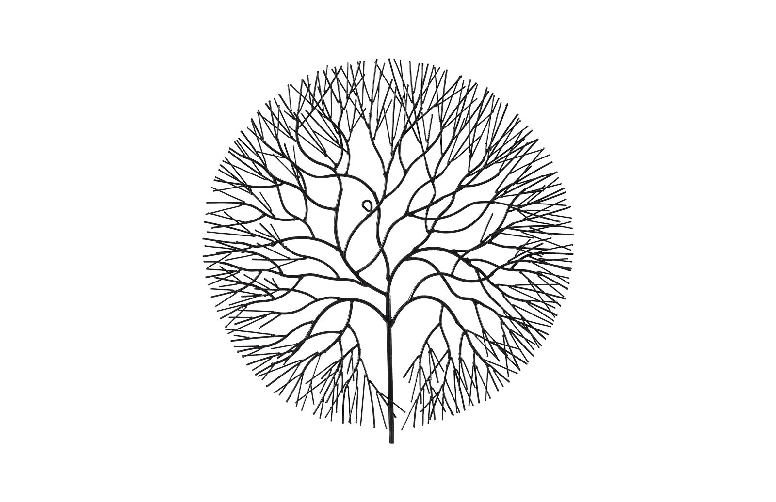 Phillips Collection Home Phillips Collection Wire Tree Wall Art, Medium, Circle, Metal, Black