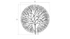 Phillips Collection Home Phillips Collection Wire Tree Wall Art, Medium, Circle, Metal, Black