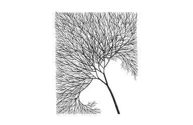 Phillips Collection Home Phillips Collection Wire Tree Wall Art, Rectangular, Metal, Black