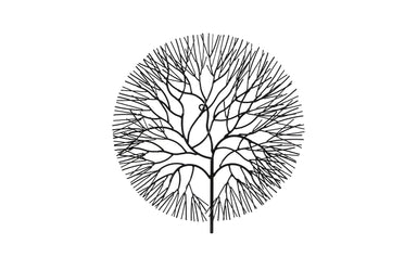 Phillips Collection Home Phillips Collection Wire Tree Wall Art, Small, Circle, Metal, Black