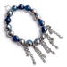 PowerBeads by Jen Jewelry PowerBeads by Jen Faceted Ice Cap Agate with Gunmetal Fringe