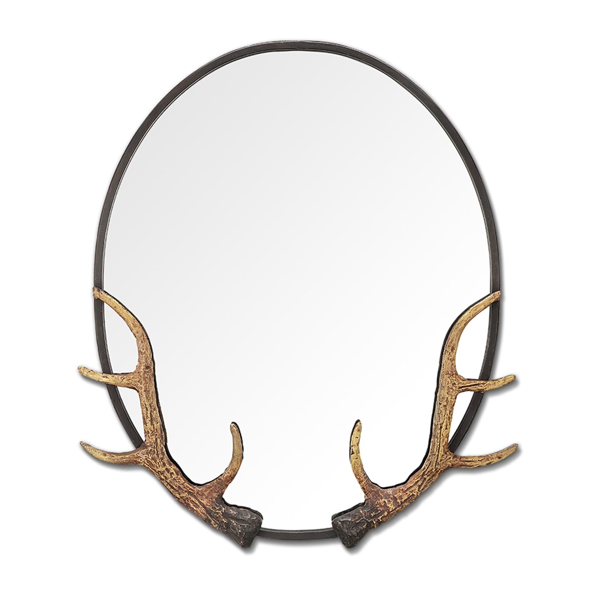 SPI Home Home Antler Oval Mirror