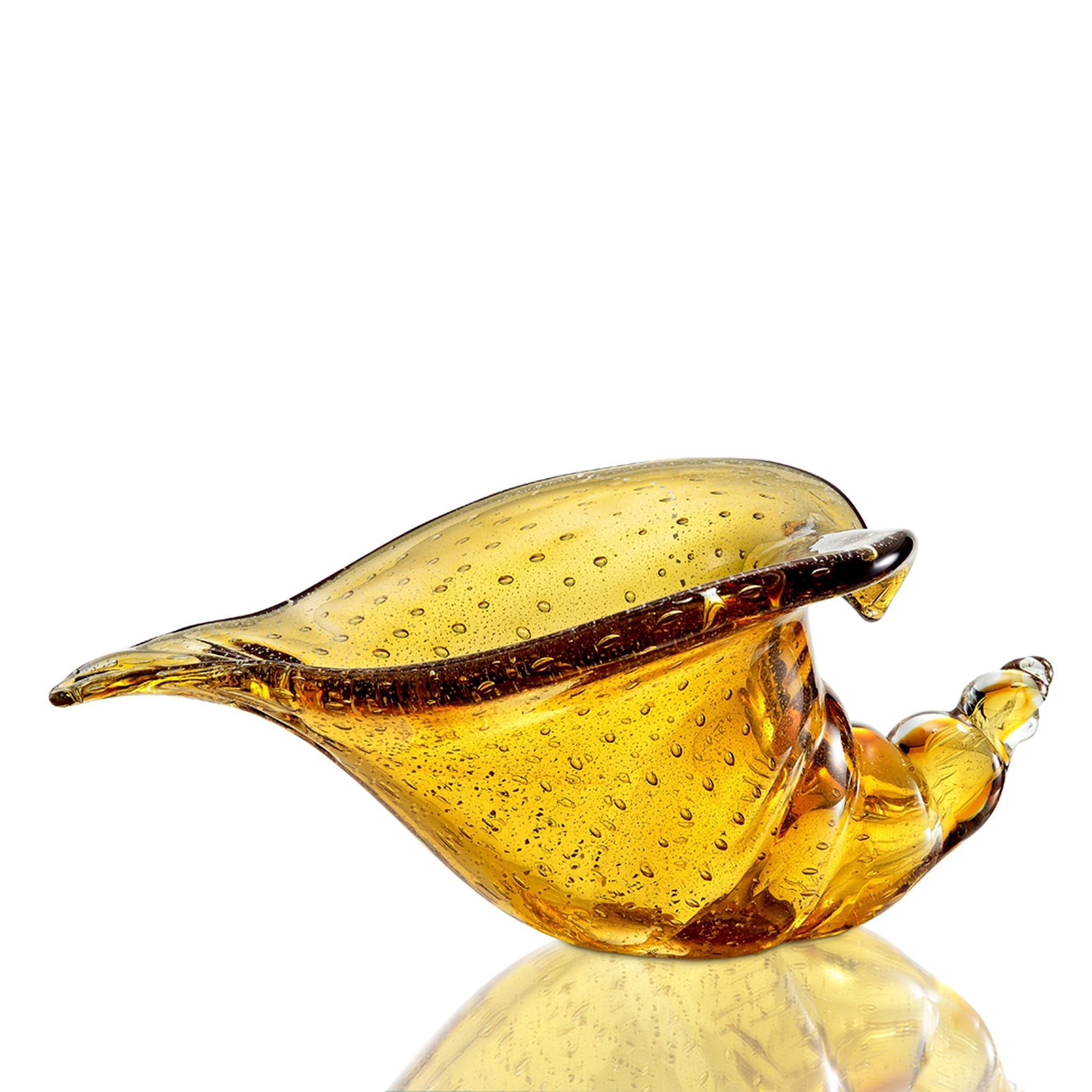 SPI Home Art Glass Art Glass Amber Conch Shell