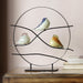 SPI Home Art Glass Art Glass Bird Trio Desk Decor