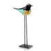 SPI Home Art Glass Art Glass Green & White Bird Desk Decor