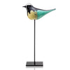 SPI Home Art Glass Art Glass Green & White Bird Desk Decor