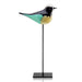 SPI Home Art Glass Art Glass Green & White Bird Desk Decor
