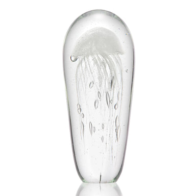 SPI Home Art Glass Art Glass White Jellyfish 12 Inch Glow in the Dark