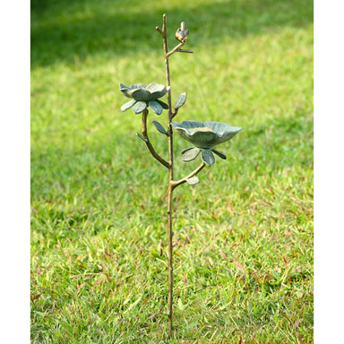 SPI Home Home Bird and Flower Birdbath on Stake