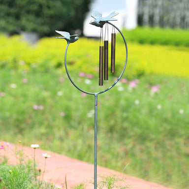 SPI Home Home Bird Pair Windbell on Stake