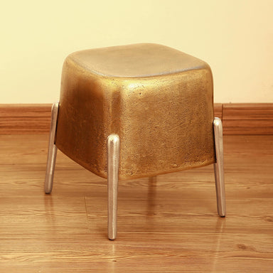 SPI Home Home Brass and Nickel Finish Four Legged Side Table