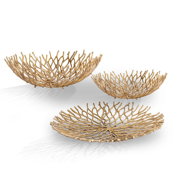 SPI Home Home Coral Tray & Bowls S/3