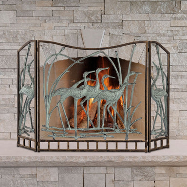 SPI Home Home Crane Flock Fireplace Screen (NEW)