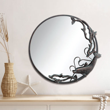 SPI Home Home Dolphin Trio Round Wall Mirror