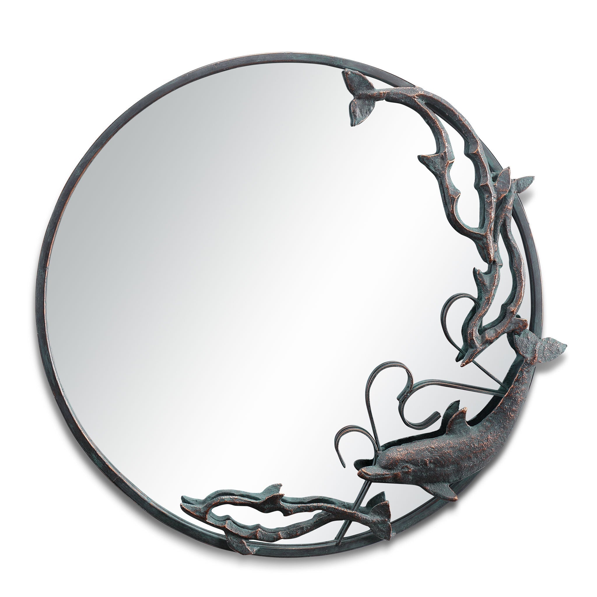 SPI Home Home Dolphin Trio Round Wall Mirror