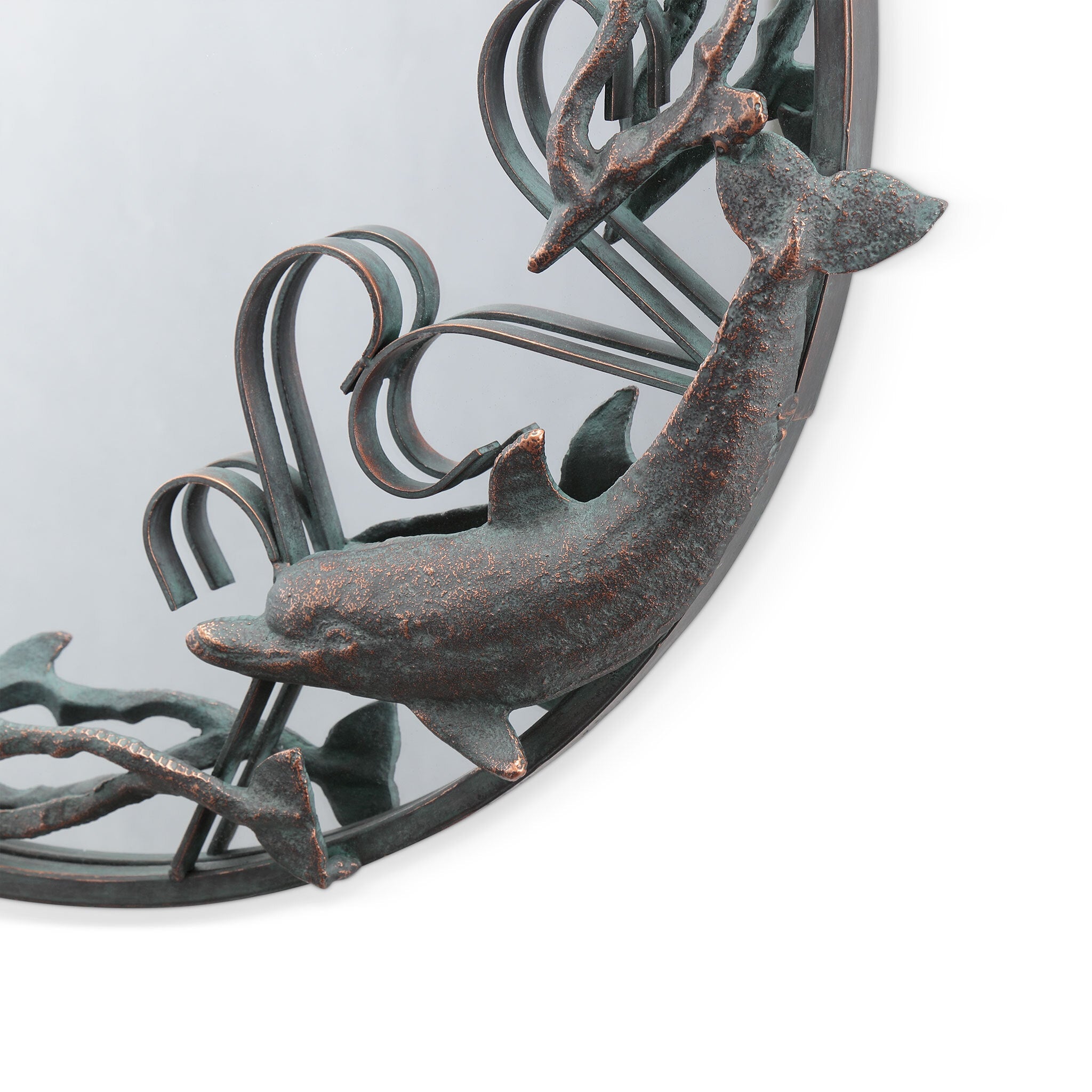SPI Home Home Dolphin Trio Round Wall Mirror