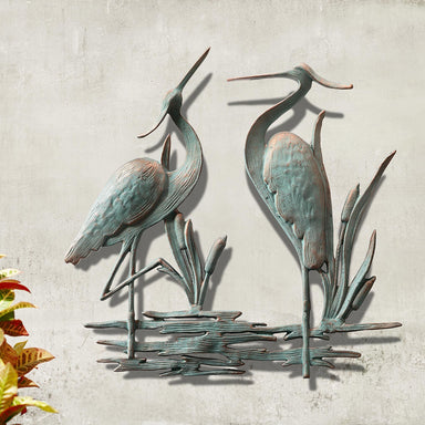 SPI Home Home Double Garden Heron Wall Plaque