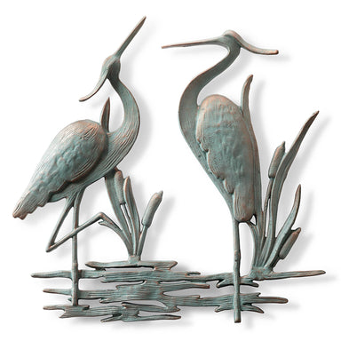 SPI Home Home Double Garden Heron Wall Plaque