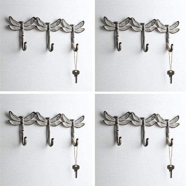 SPI Home Home Dragonfly Trio Key Hooks Pack of 4