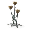 SPI Home Home Frog and Flower Trio Candleholder