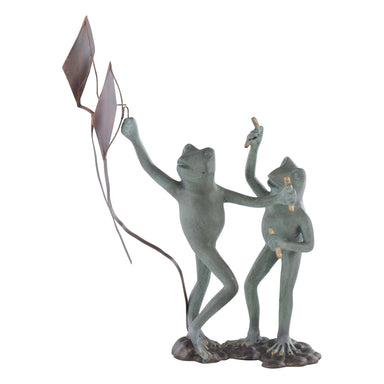 SPI Home Home Frog Kite Flyers Garden Sculpture