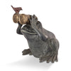 SPI Home Home Frog Spectator With Bird Garden Sculpture