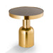 SPI Home Home Golden Finish Pillar End Table