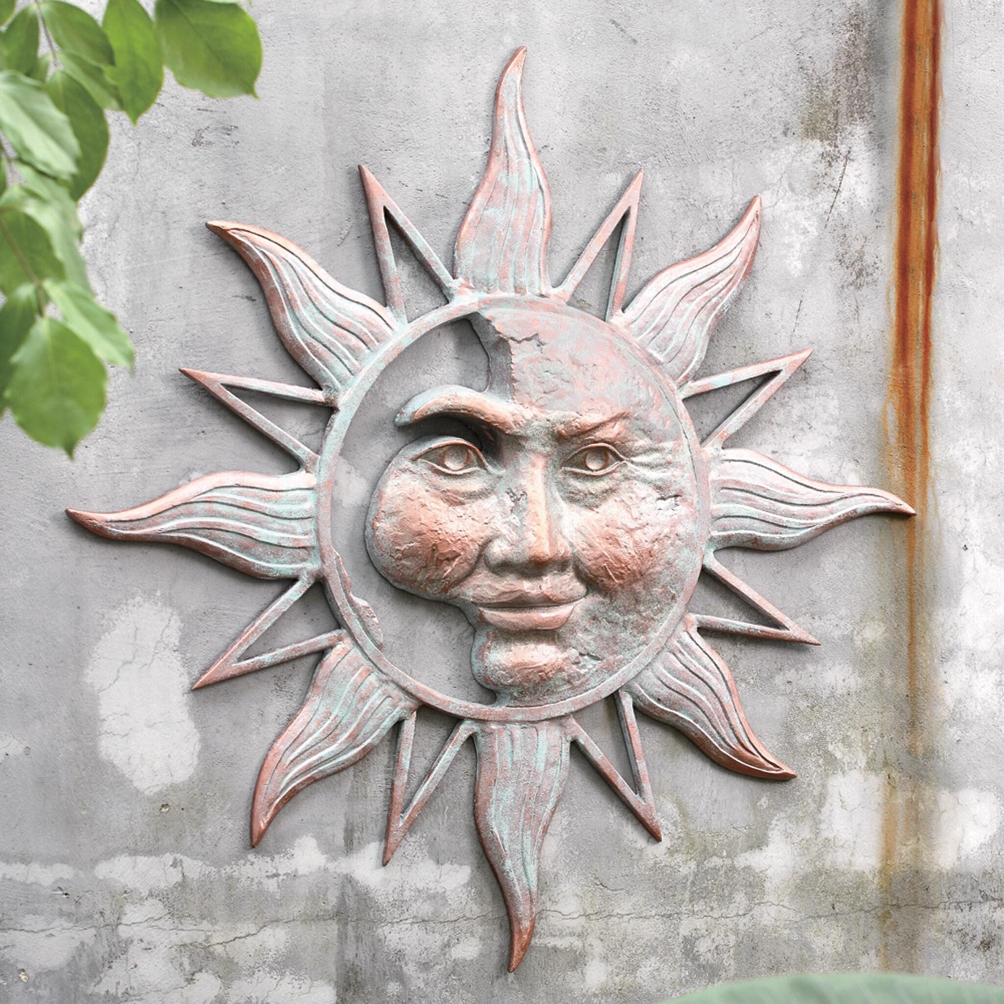 SPI Home Home Half Face Sun Wall Plaque