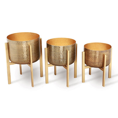 SPI Home Home Hammered Metal Planter Holders