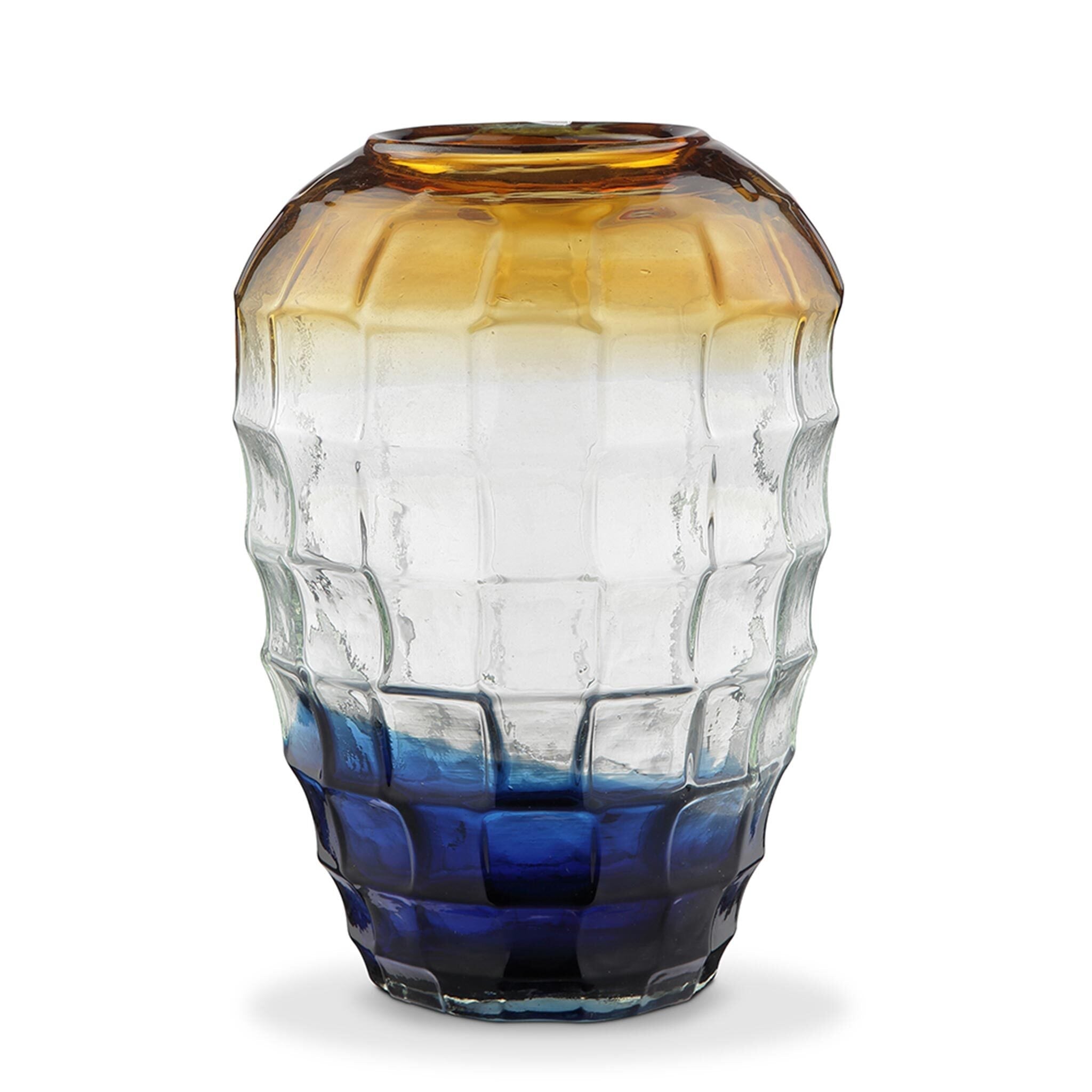 SPI Home Home Large Blue and Gold Glass Vase