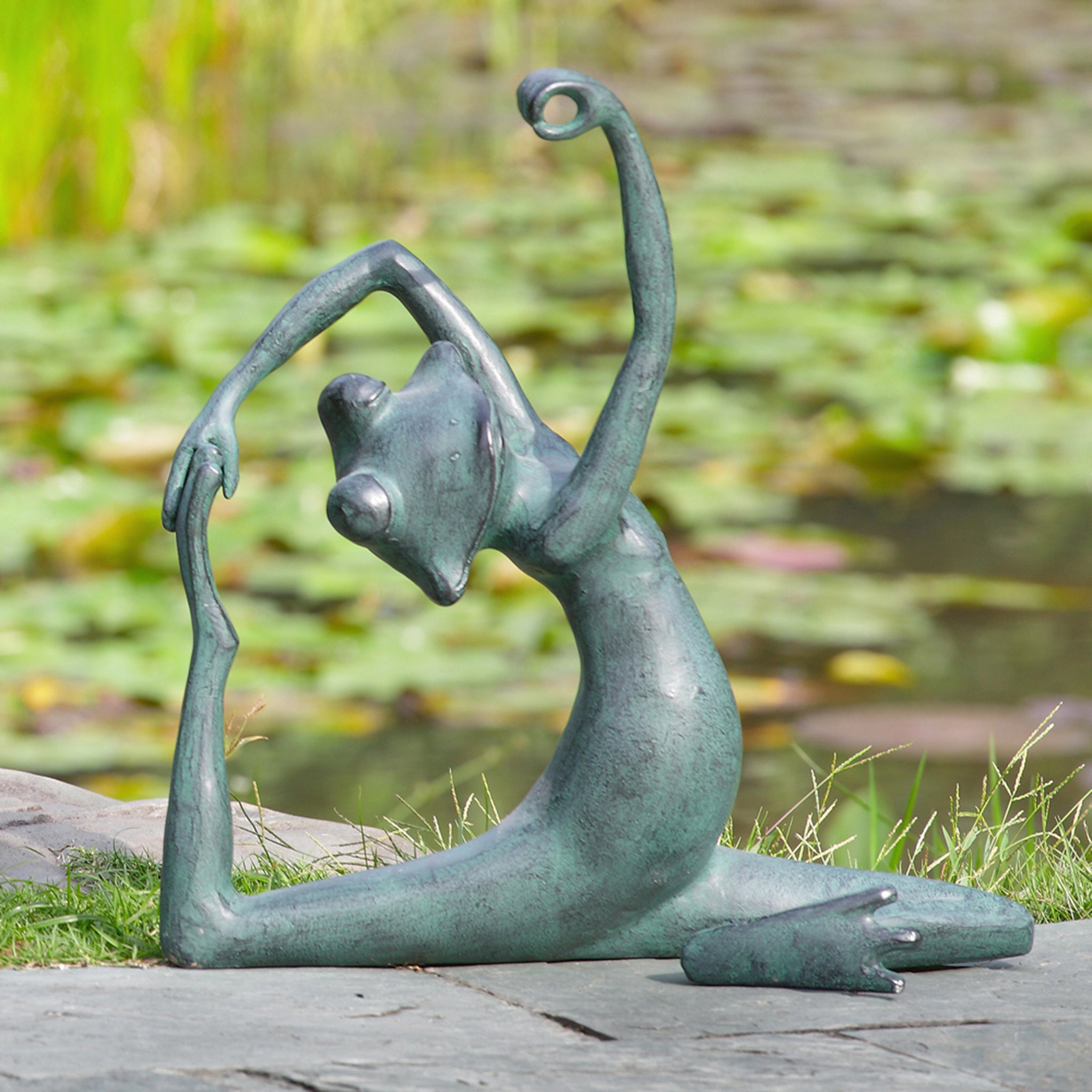 SPI Home Home Limber Yoga Frog Garden Sculpture