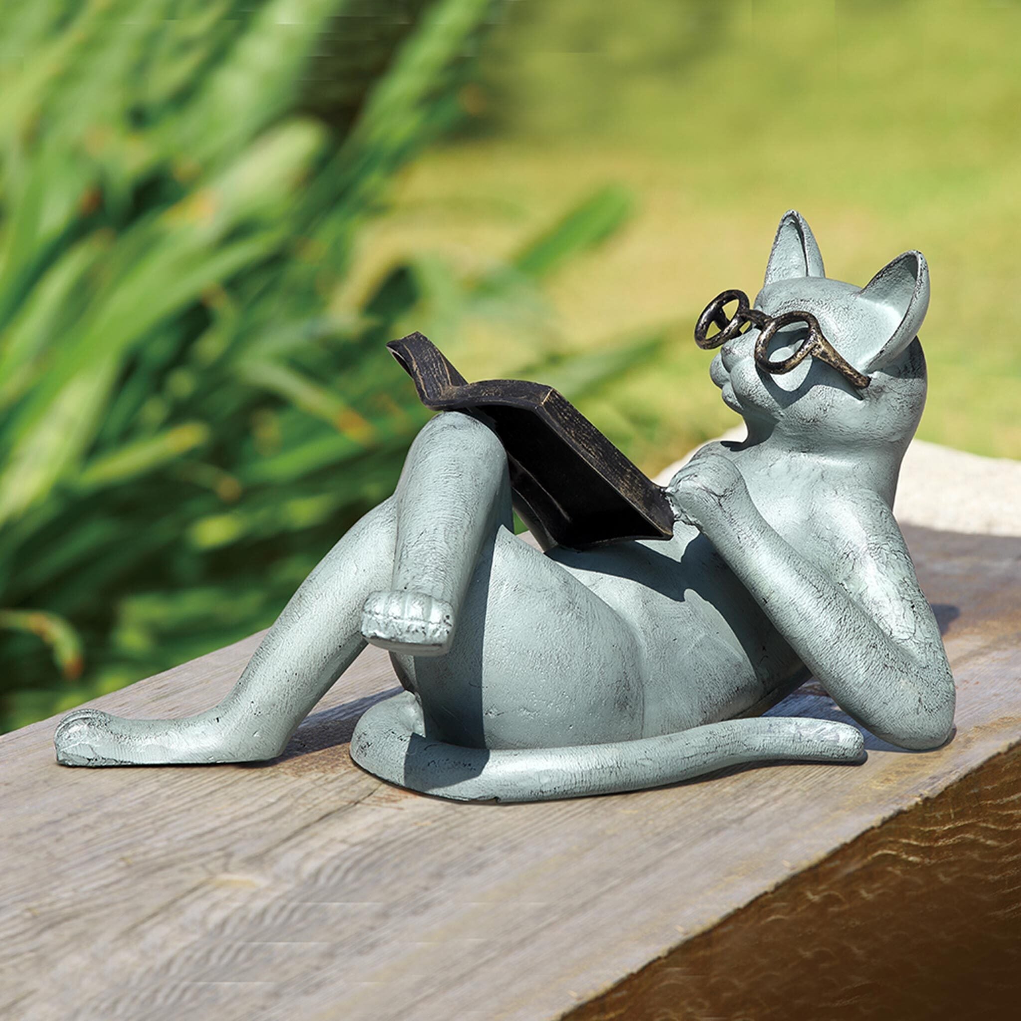 SPI Home Home Literary Cat Garden Sculpture
