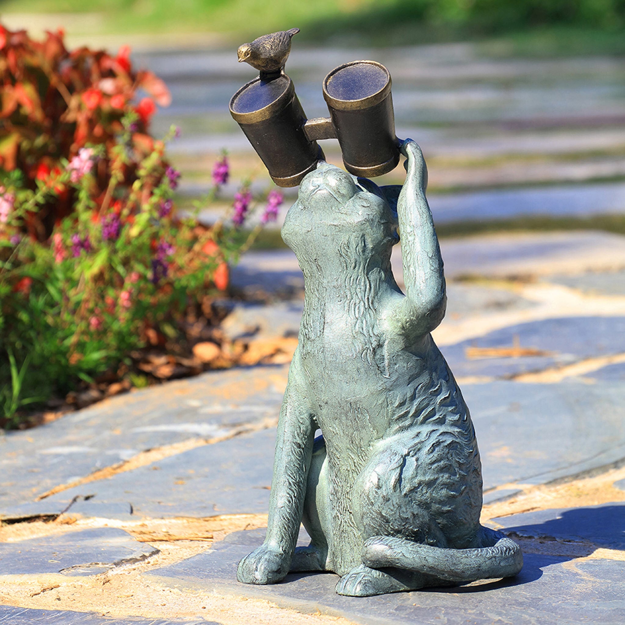 SPI Home Home Observant Cat Garden Sculpture