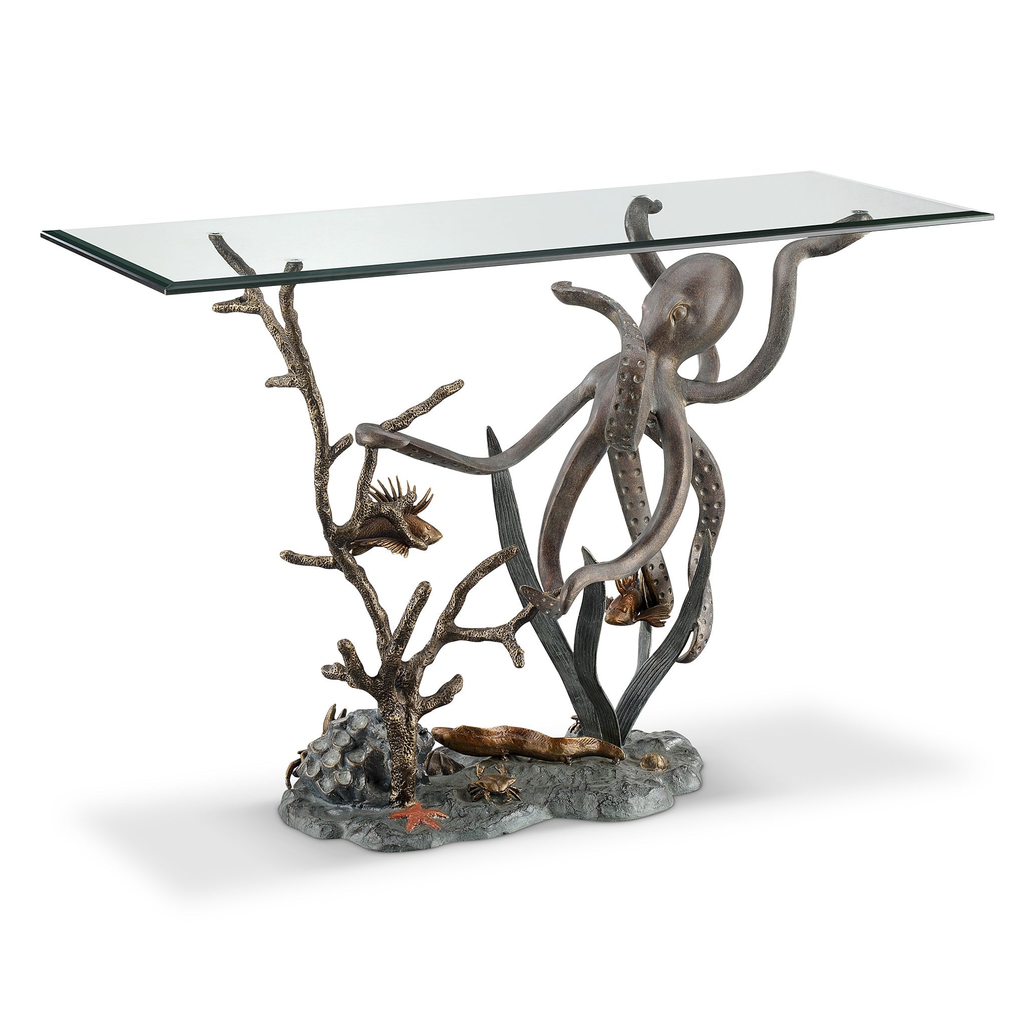 SPI Home Home Octopus and Sea Life Console Table