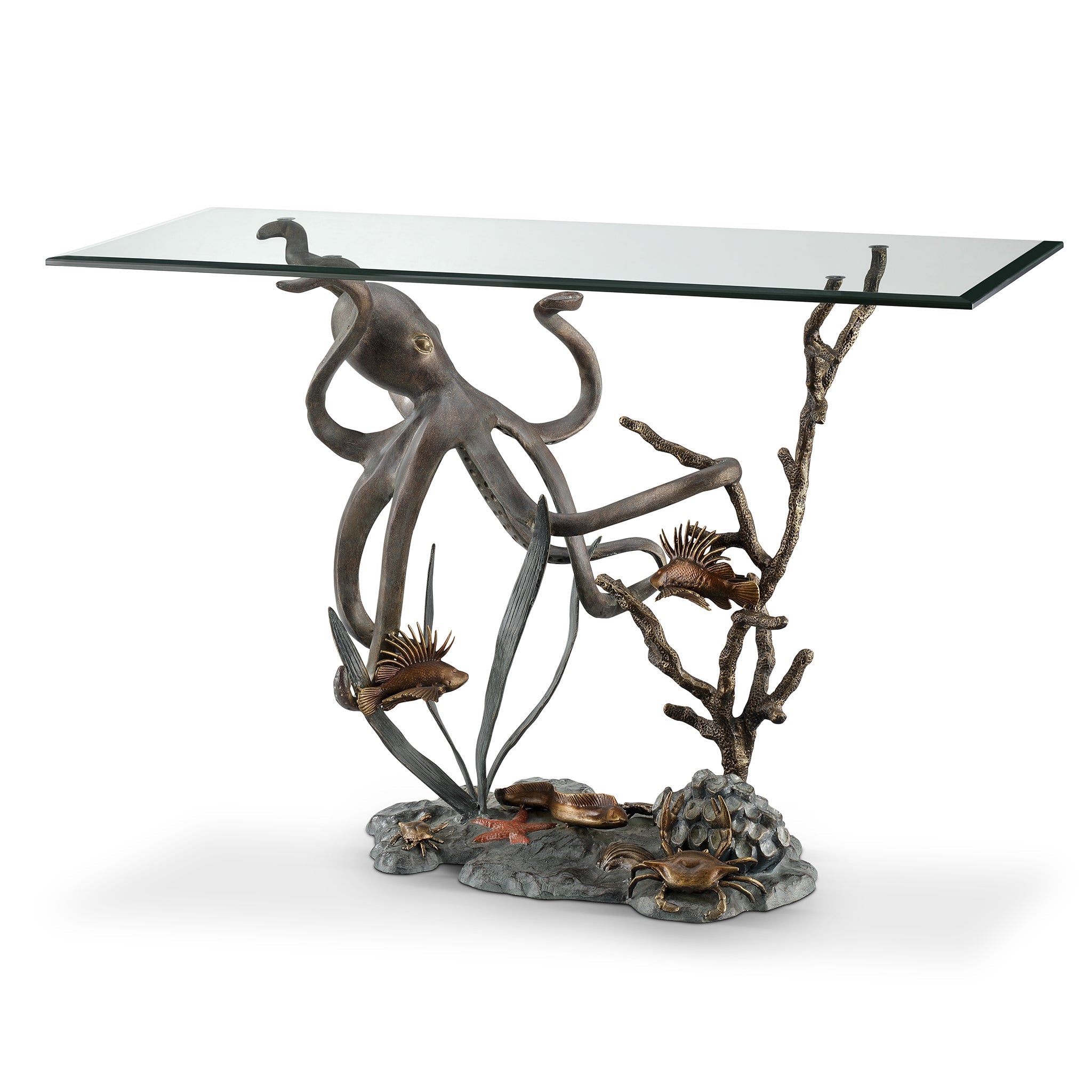 SPI Home Home Octopus and Sea Life Console Table