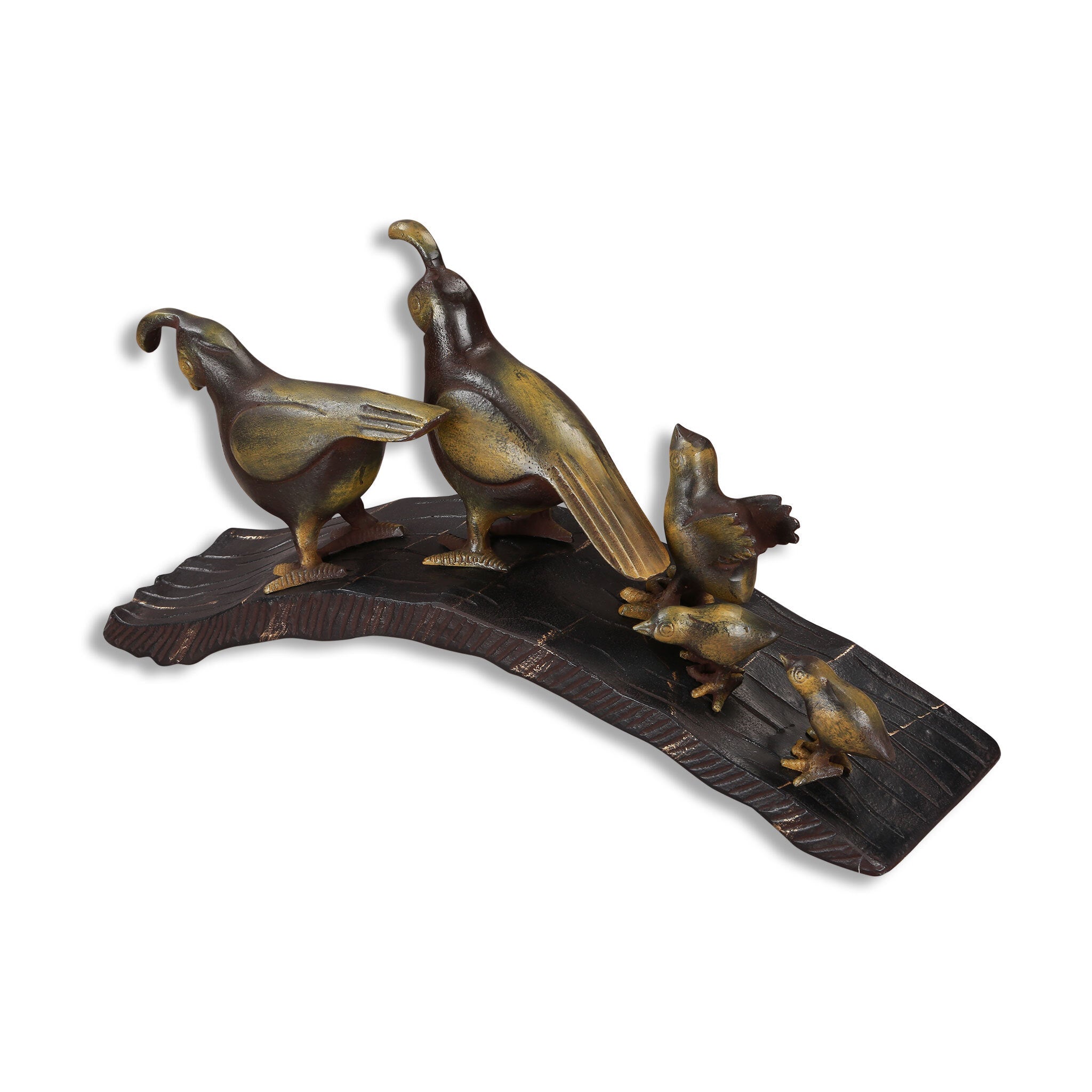 SPI Home Home Quail Family Parade Garden Sculpture