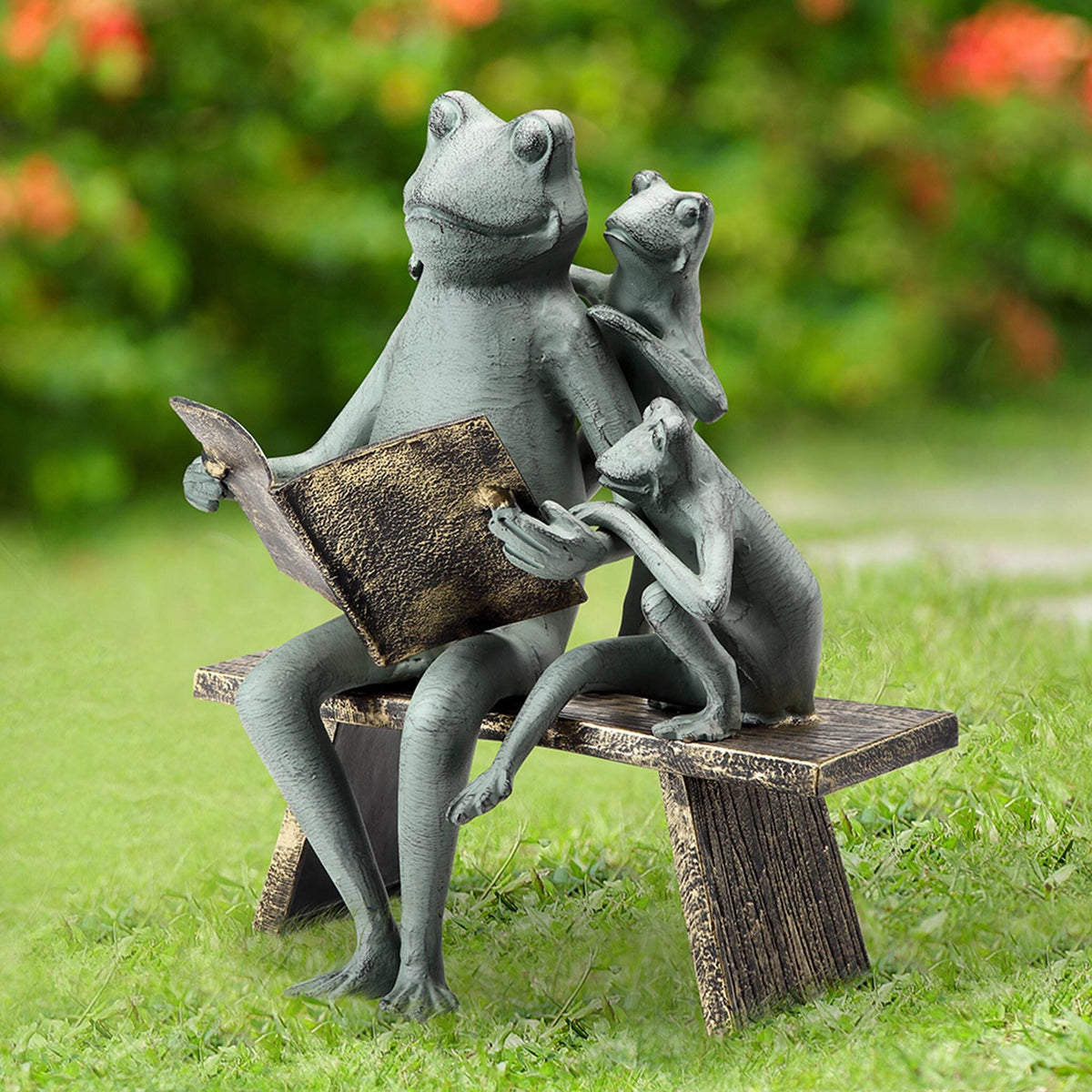 Limber Yoga Frog Garden Sculpture