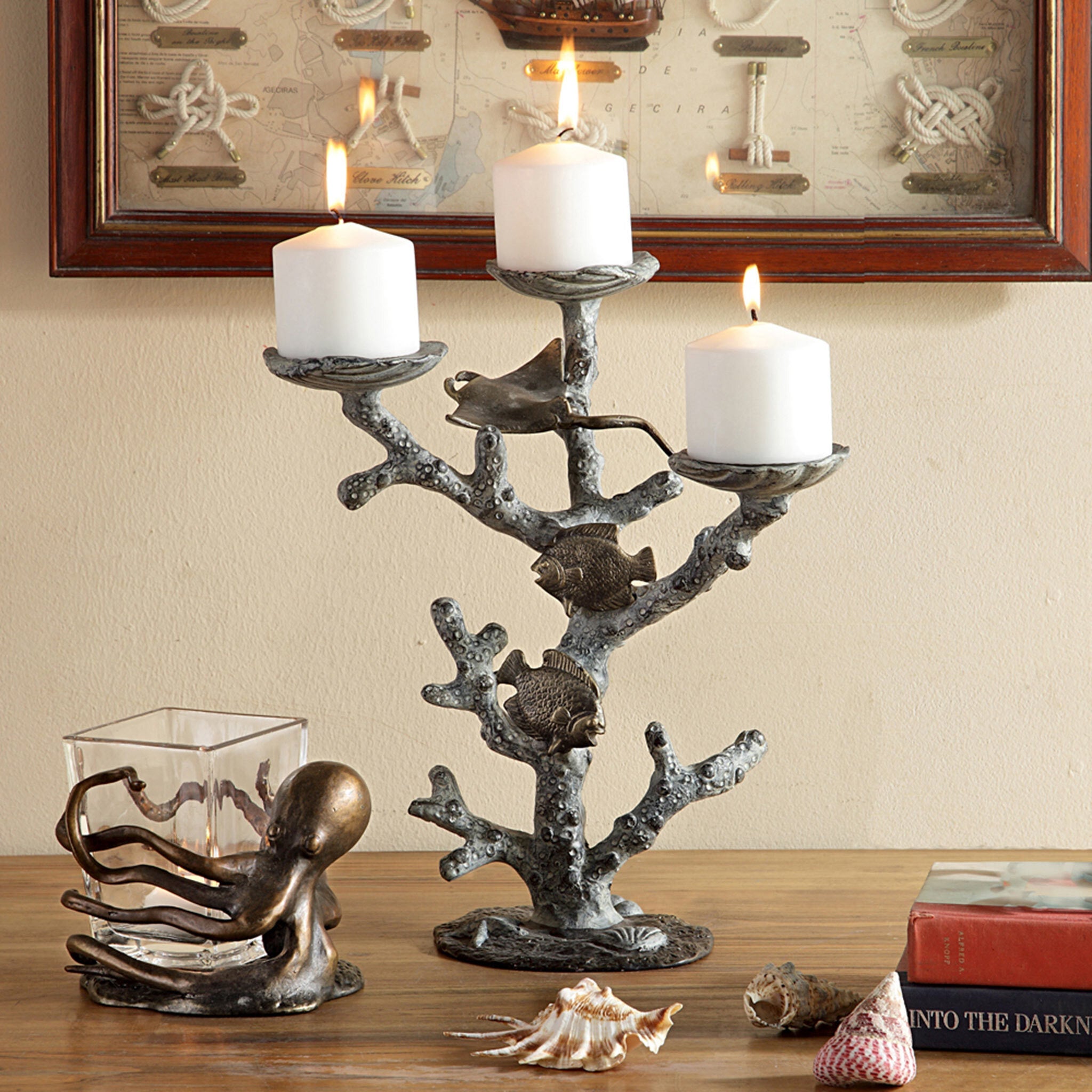 SPI Home Home Sealife and Coral Pillar Candleholder
