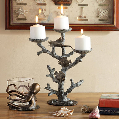 SPI Home Home Sealife and Coral Pillar Candleholder