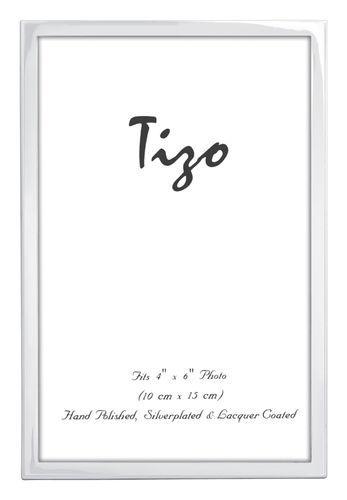 Tizo 2x3 Slim Flat Plain Silverplate Frame